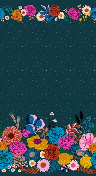 Ruby Star Society Rise by Melody Miller Shine Double Border peacock