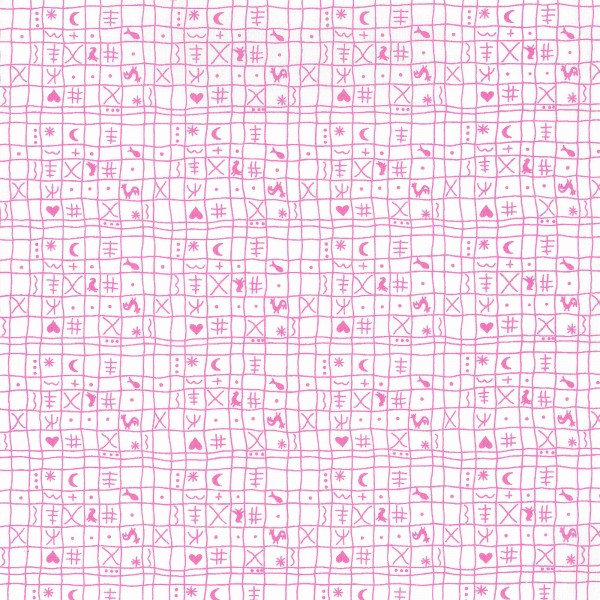 Westfalenstoff Hähnchen weiß/pink