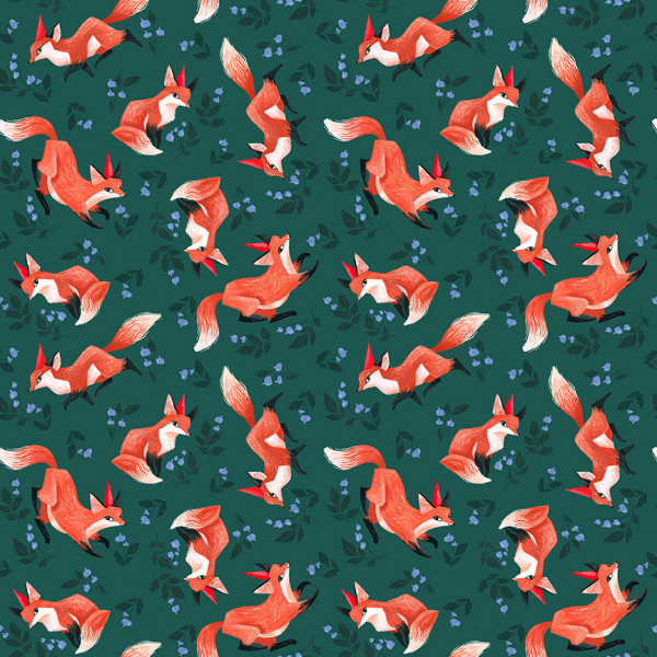 Dear Stella Fabrics Rae Ritchie Santawood Foxes