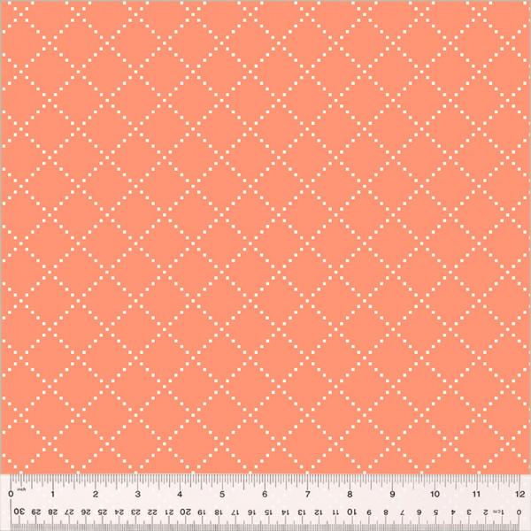 Clover & Dot Allisson Harris Cluck Cluck Sew Bias Grid Coral
