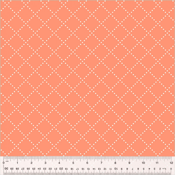 Clover & Dot Allisson Harris Cluck Cluck Sew Bias Grid Coral