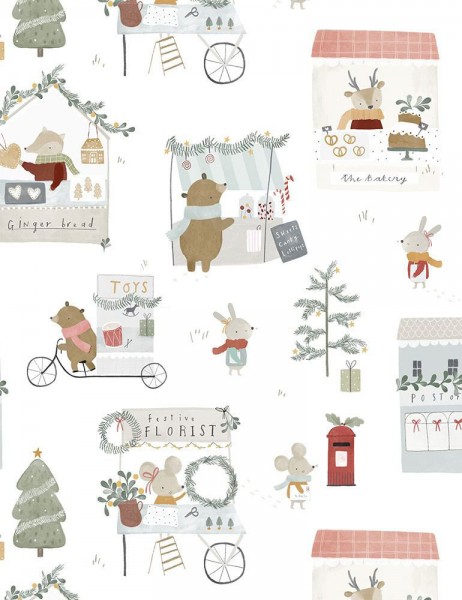 Dear Stella Deck the Halls Festive Market white