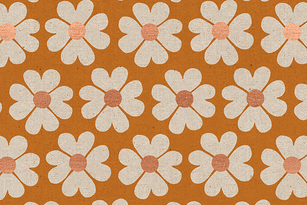 Ruby Star Society CANVAS Linen Unruly Nature Jen Hewett Heart Flower Daisy Caramel