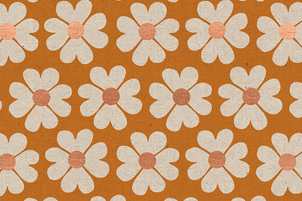 Ruby Star Society CANVAS Linen Unruly Nature Jen Hewett Heart Flower Daisy Caramel