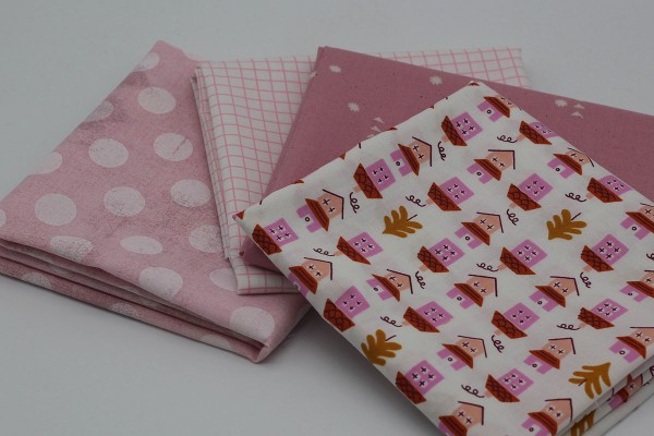 Fat Quarter Set Stashbuilder Vogelhäuschen rosa