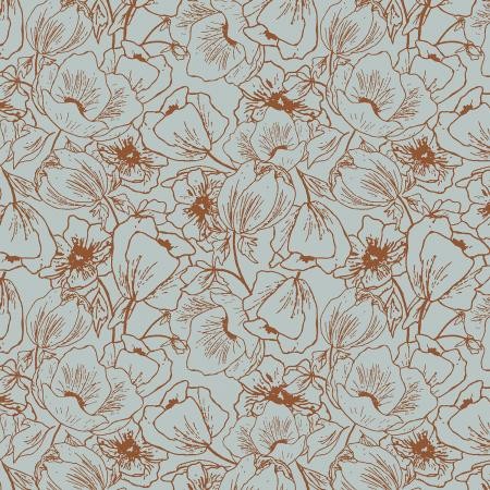 Wallflower - Anemones Powder-Blue