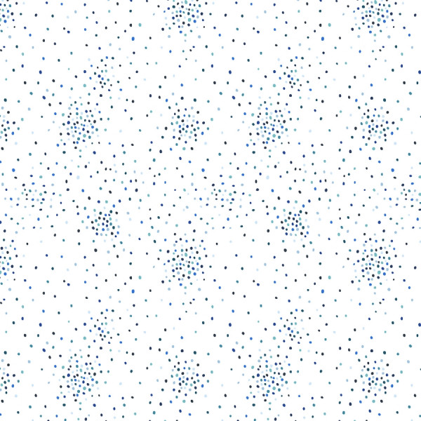 Dapple Dots Miniature Minis Blue White