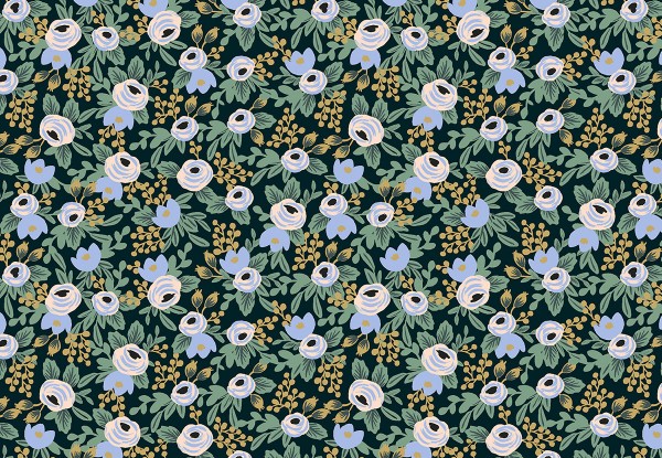 Primavera Rifle Paper Black Blue