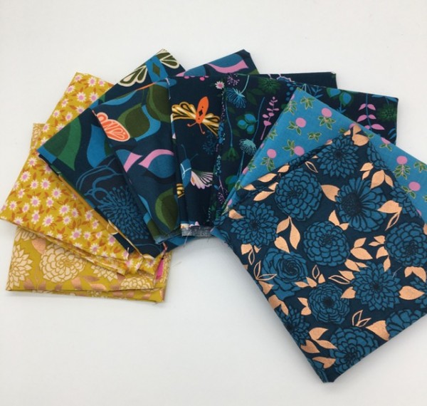 Fat Quarter Set Ruby Star Society Stay Gold peacock