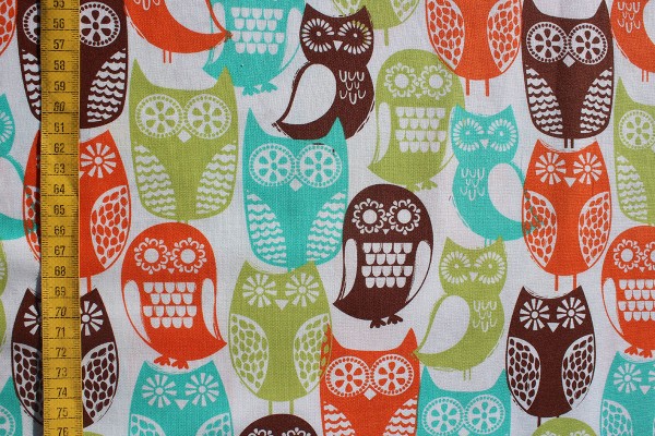 Baumwolldruck Swedish Owls for Michael Miller
