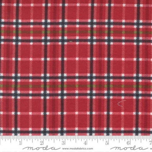 Yuletide by Primitive Gathering Woodland Plaid Santa's red coat