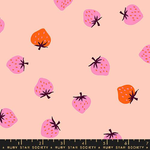 Ruby Star Society Strawberry by Kimberly Kight Strawberry Toss Pale Peach