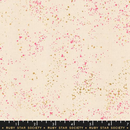 Ruby Star Society Speckled by Rashida Coleman Hale neon pink metallic 16M