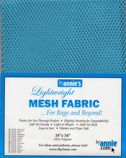 by annie's Mesh Fabric lightweight parrot blue