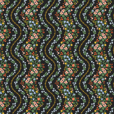 Rifle Paper Dahlia Wildwood Vines Black Metallic