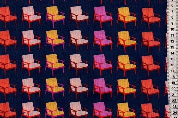 Butterscotch by Dana Willard Chairs navy