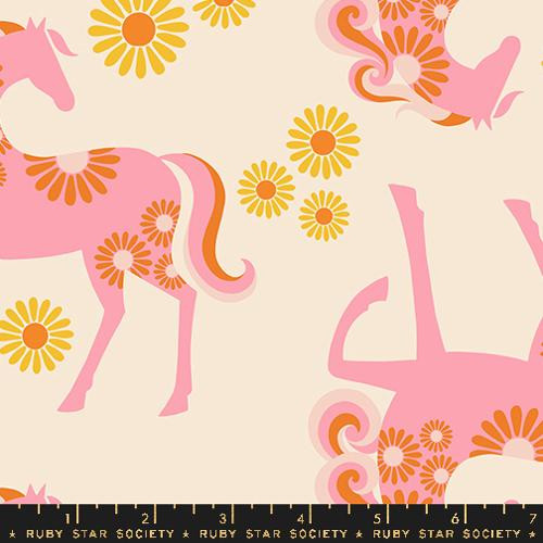 Ruby Star Society Melody Miller CANVAS Carousel Carousel Horse Natural