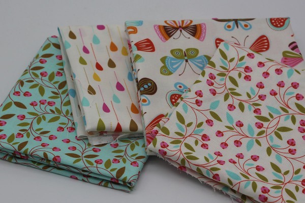 Fat Quarter Set Stashbuilder Schmetterling weiß