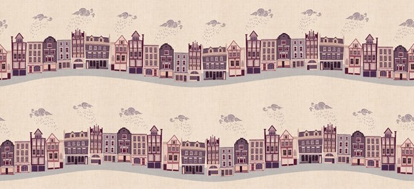 Reststück London Town by Sara Mulvanny London Town Kings Road - Aubergine