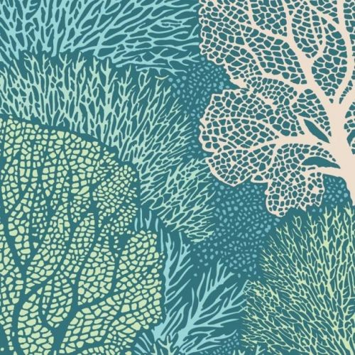 Tilda Cotton Beach - Coral Reef Teal