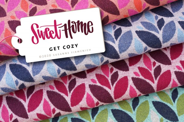 Sweet Home Jacquard Get Cozy Wooltouch pink Hamburger Liebe