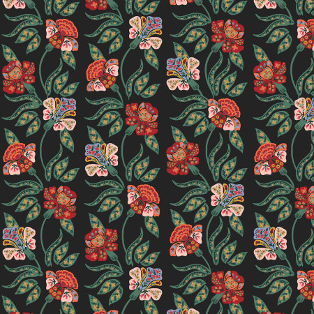 Rifle Paper Dahlia Posy Black