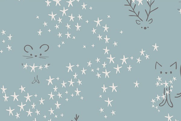 Stretchjersey Starbright Fog by Amy Sinibaldi