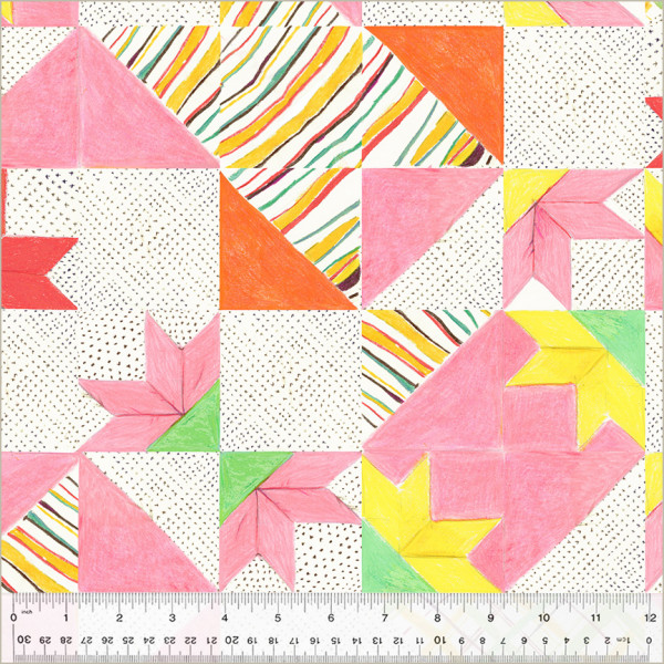 Heather Ross By Hand Bee's Quilt white