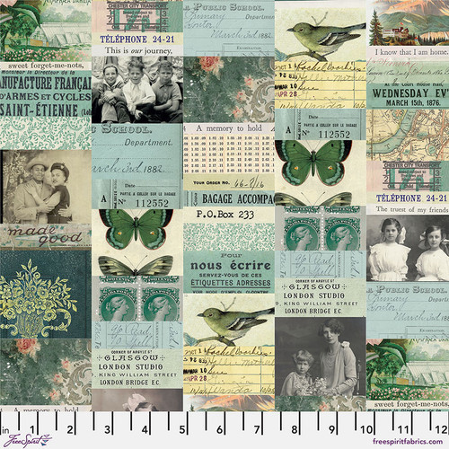 Tim Holtz Palette Teal Collage