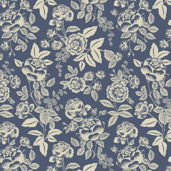 Rifle Paper English Rose Blue and Cream