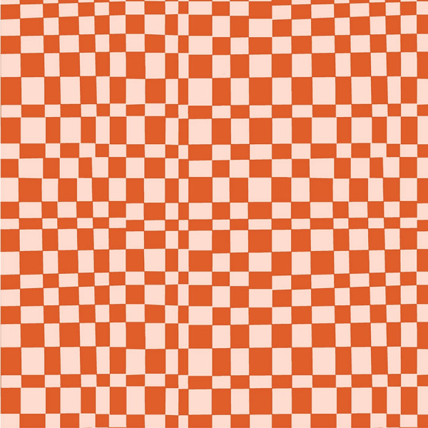 Annabel Wrigley Kaleidoscope Checker Mandarin/Blush