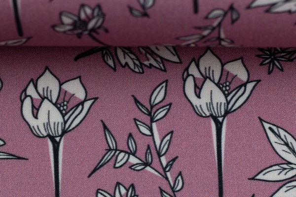 Viskose Blush by brinarina Blumen altrosa