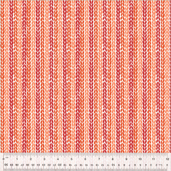 Clover & Dot Allisson Harris Cluck Cluck Sew Leaf Stripe Coral