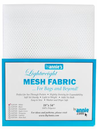 by annie's Mesh Fabric lightweight white