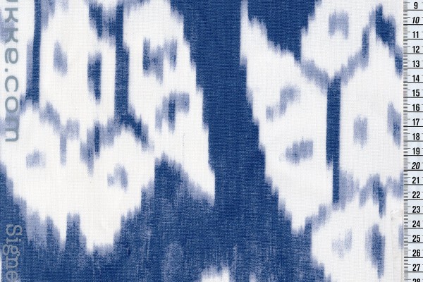 Wachstuch Streifen Ikat indigo