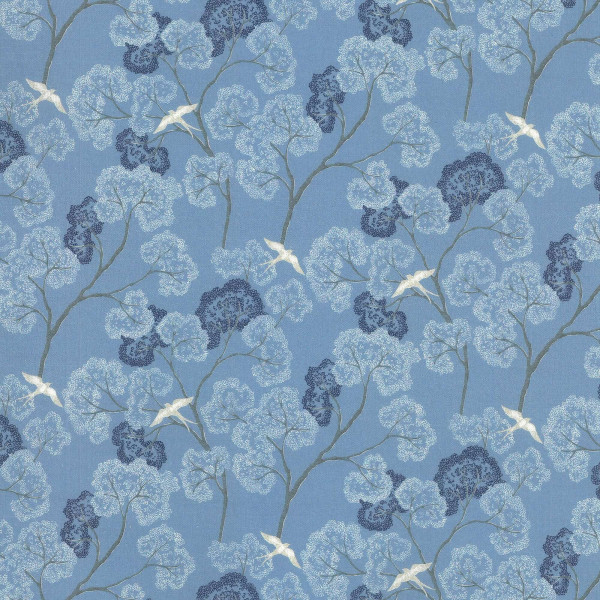 Westfalenstoffe Digitaldruck Osaka Blüten blau