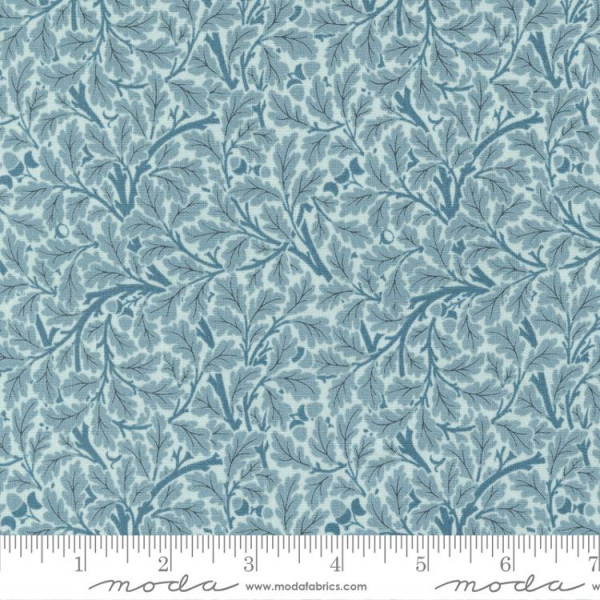 Meadow Morris by Barbara Brackman Acorn Leaf Blenders Aquamarine