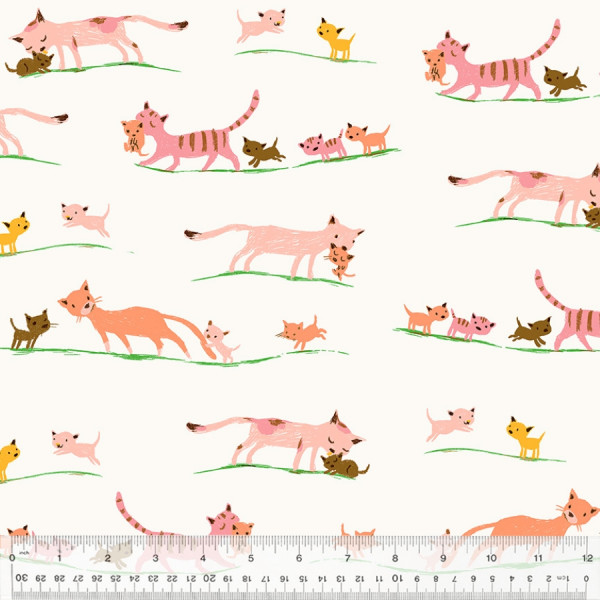 Heather Ross Studio Edit MINKY Marching Kittens