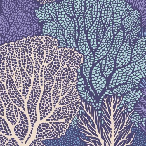 Tilda Cotton Beach - Coral Reef Blue