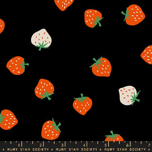 Ruby Star Society Strawberry by Kimberly Kight Strawberry Toss Black