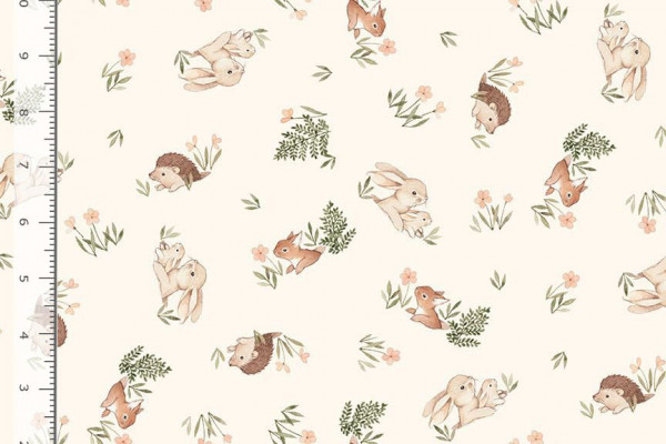 Dear Stella Fabrics Little Forest Nina Stajner Burrows cream