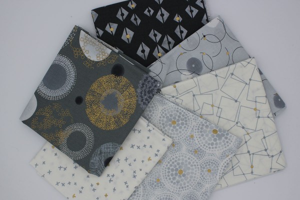 Fat Quarter Set gray Dance in Paris Brigitte Heitland
