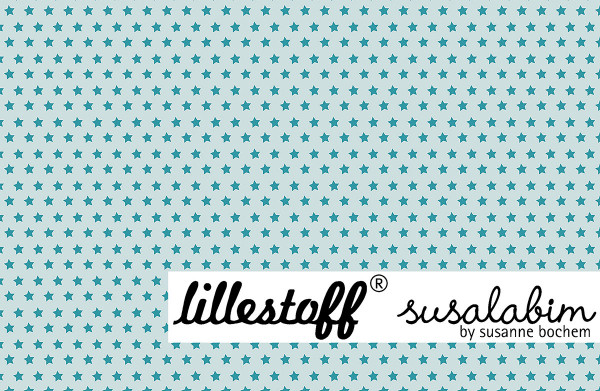 Lillestoff Jersey Basicsternchen blaupetrol Susalabim