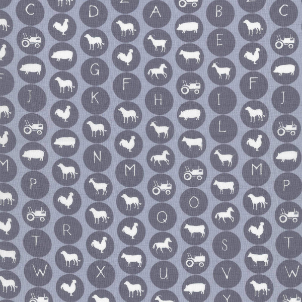 Westfalenstoff Bauernhoftiere denim