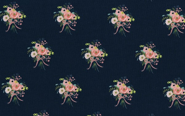 Baumwolldruck Rifle Paper English Garden navy