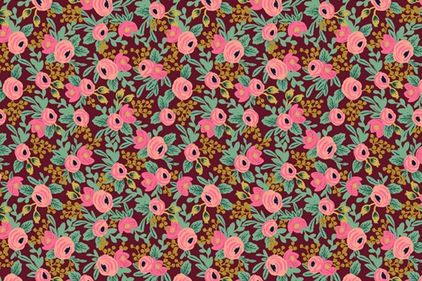 Rifle Paper Co Garden Party Rosa Burgundy Metallic