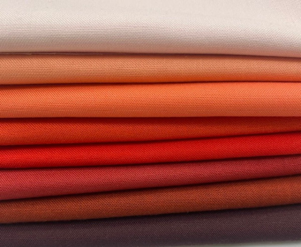Fat Eight Bundle Kona Cotton Rainbow Red