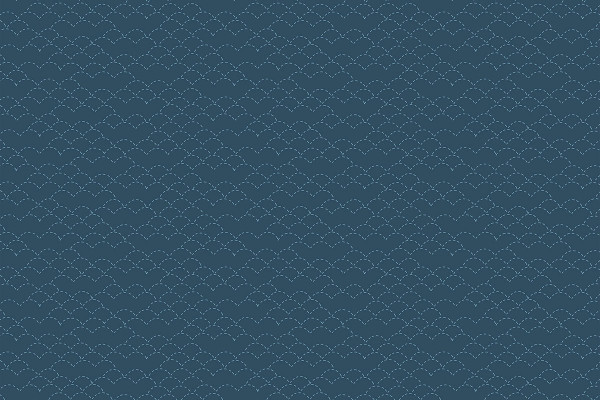 Hand Stitched by Karen Lewis waves denim