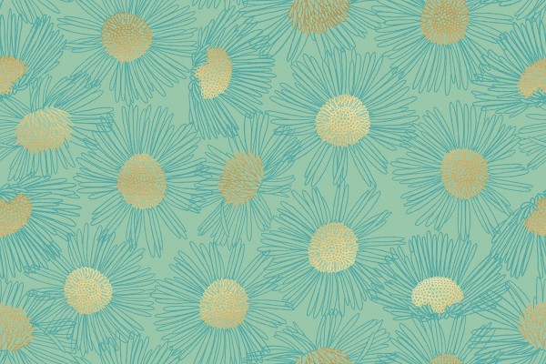 Ruby Star Society Melody Miller Reverie Daisy Sketch Metallic Moss