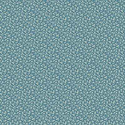 Edyta Sitar Laundry Basket Quilts Cocoa Blue Snowberry Bluebell